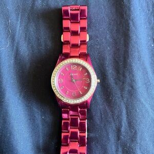 DKNY Fuchsia Watch with Sparkling Bezel